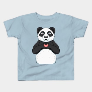 panda funny and loving Kids T-Shirt